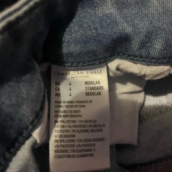 American Eagle Outfitters Light Blue Distressed Flare Jeans - Picture 5 of 5